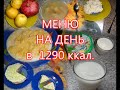 Меню на день в 1290 ккал.food book. Как я худею.