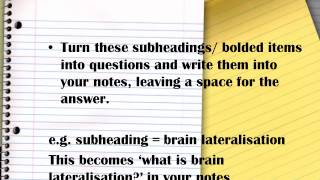 SQ3R   taking notes from a text