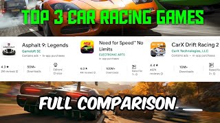 ASPHALT 9 Vs Need For Speed No Limits Vs CARX DRIFT RACING 2  BEST CAR RACING GAMES Android Mobile screenshot 2