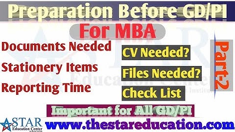 Documents required for Group Discussion and Personal interview in JMI/AMU MBA