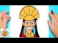 How To Draw Kuzco | Emperors New Groove 
