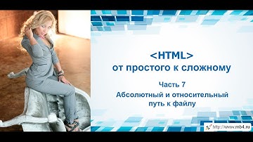 Обучение HTML. Часть 7. Абсолютный и относительный путь к файлу