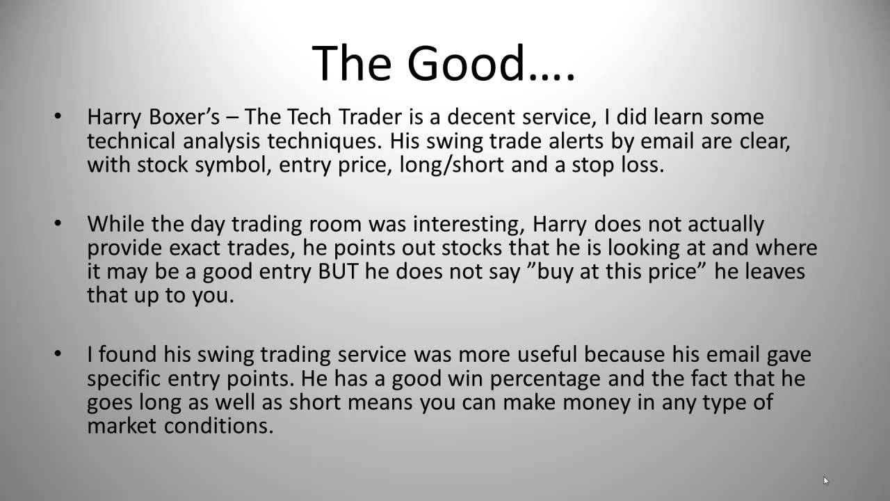 Harry Boxer The Tech Trader Review Youtube