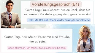 Vorstellungsgespräch Dialog für Anfänger Level (B1) / Dialog for beginners Level (B1)