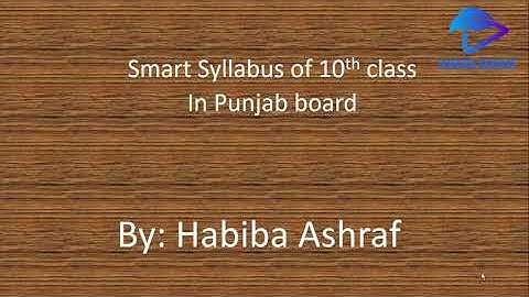 Smart syllabus Punjab board for session 2020-2021 for class 10th | Arts & Science Group|60% included
