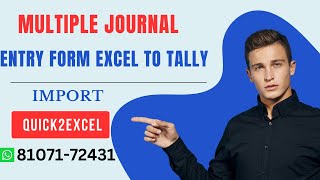 How to Import Journal entry form Excel to Tally with multiple Ledger column +91 8107172431