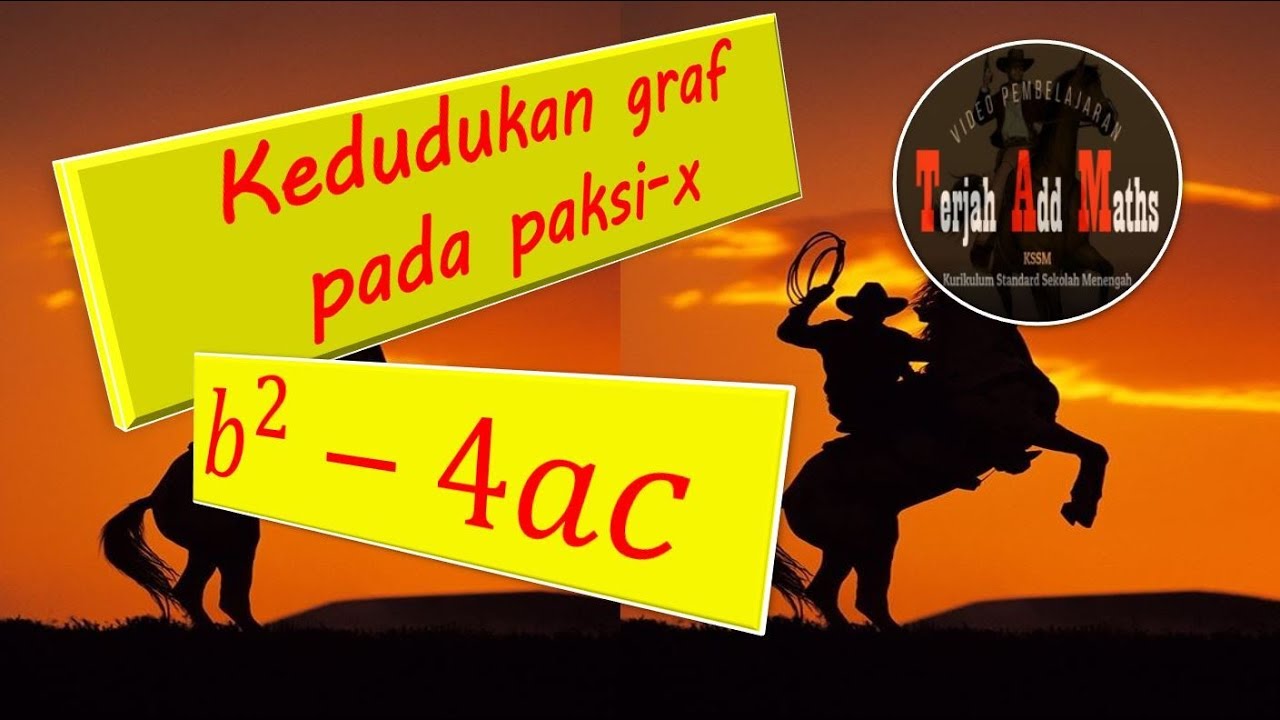 Vid 08 Mat Tambahan KSSM Ting 4 Bab 2 : Pembezalayan & kedudukan graf fungsi kuadratik pada paksi-x