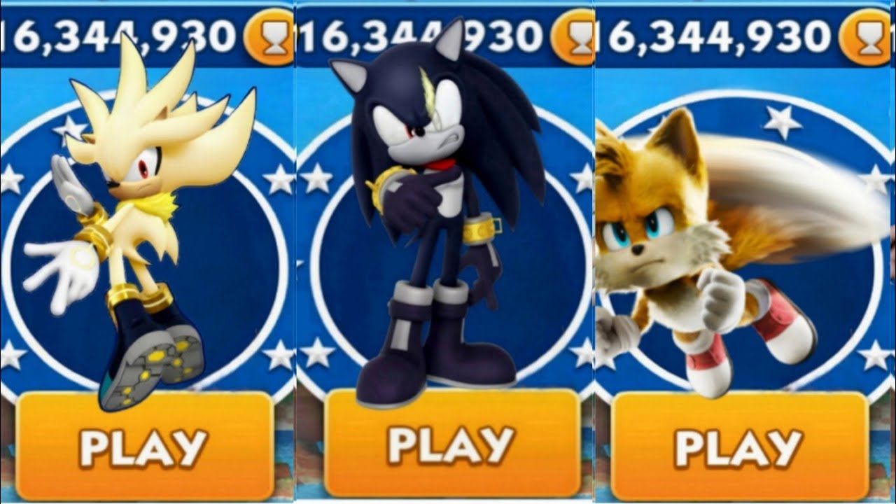 Sonic Dash - Super Silver Sonic VS Captaine Shadow VS Tails _ Movie ...