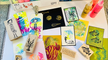 #Printmaking Easy Dendrites. Making Cards and Art!🌟#dendriticprinting #dendrites