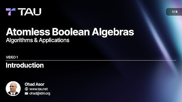 Atomless Boolean Algebras - Introduction - 1 / 8