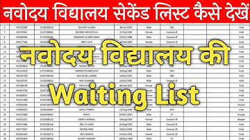 Navodaya Vidyalaya waiting list 2022 Class 6| JNVST waiting list 20222 class 6 #jnv #नवोदय