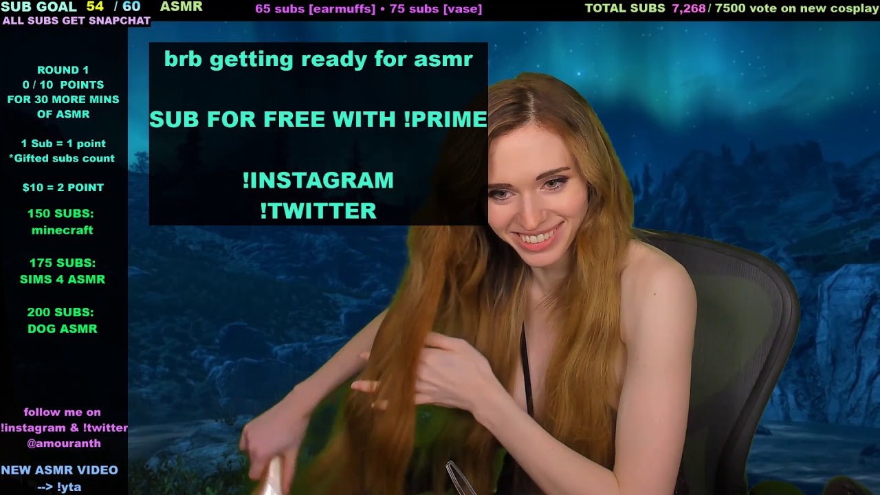 Count amouranth sub Twitch Streamer