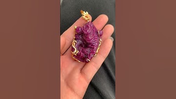 PD28113-2 | Mặt dây rồng vàng 10k đá ruby tự nhiên Lục Yên - Giá 55 triệu - 0921.400.999