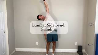 Lumbar Side Bend - Overhead Reach  (Standing)