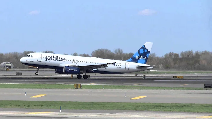 JetBlue Airways A320 Airbus landing inside Kennedy Airport by jonfromqueens