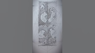 I Drew an Impossible Perspective! #art #drawing #shorts