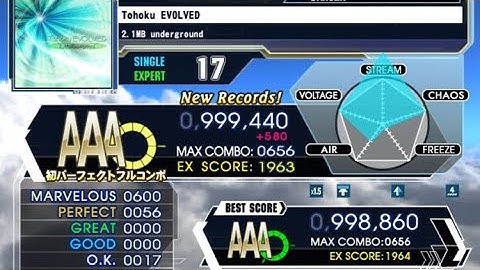 [DDR A] Tohoku EVOLVED [Single-EXPERT] 999,440 PFC by DDR-KOJI