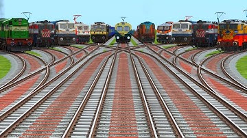 0902 0️⃣9️⃣ Trains Crossing Back To Back On Bumpy railroad long tracks | indian railways | railroad