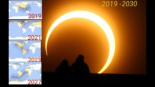 Eclipse solar anular calendarios 2019 - 2030