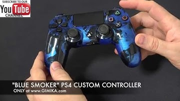 "Blue Smoker" PS4 Custom Controller by Gimika.com