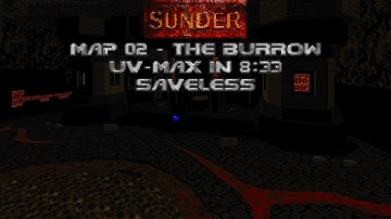 (Doom II) Sunder: Map 02 - The Burrow (UV-Max Speedrun in 8:33)