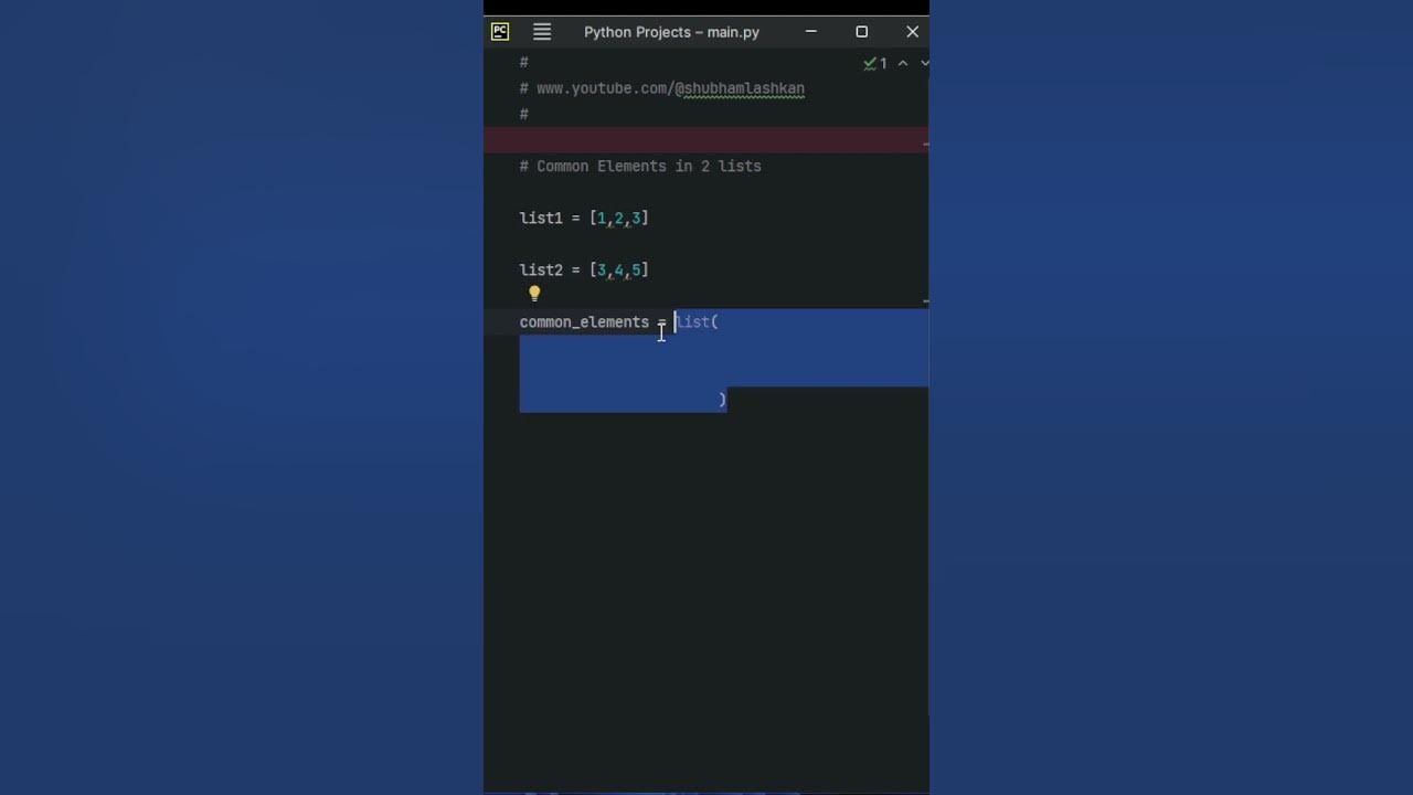 How to find Common Elements from 2 list using set and operation in ...