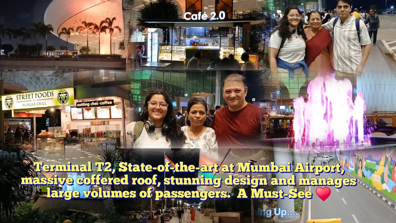 State-of-the-art Mumbai Airport Terminal T2 Stunning Design Massive Coffered Roof Huge Waiting Area💕