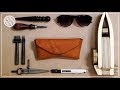 [Leather Craft] Making a leather glasses case / Free PDF Pattern