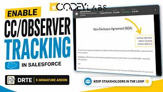 How to Enable CC/Observer Tracking in Salesforce | DRTE Addon for E-Signature