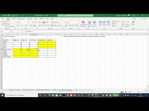 Microsoft Excel. Funkcijas 1.daļa