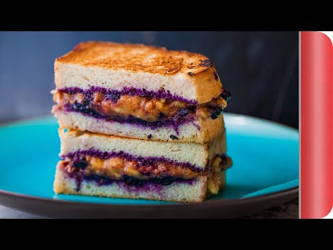 Monster Grilled Banana And Blueberry Sandwich