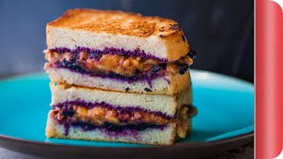 Monster Grilled Banana And Blueberry Sandwich | Sorted Food