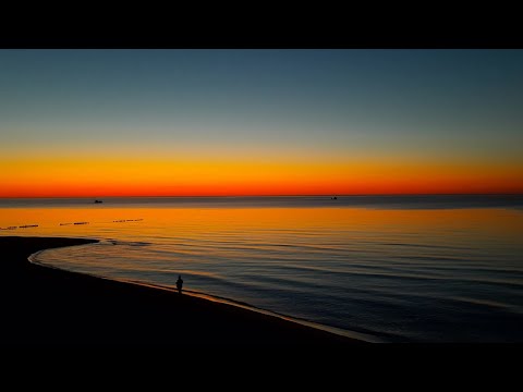 Невероятные цвета на заходе солнца! Балтийское море. Штиль. Городок Мжежино 05.09.2023