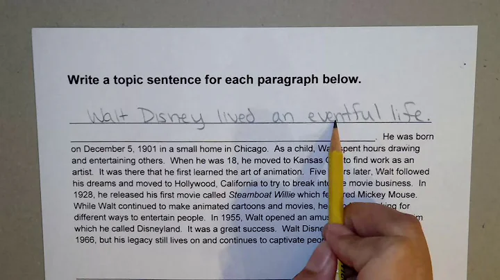 What is a Topic Sentence?