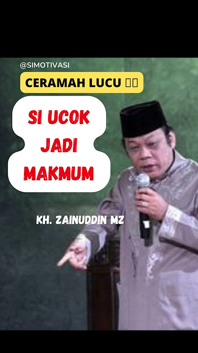 CERAMAH LUCU KH. Zainuddin Mz | Anak kecil disuruh sholat oleh ibunya #shorts