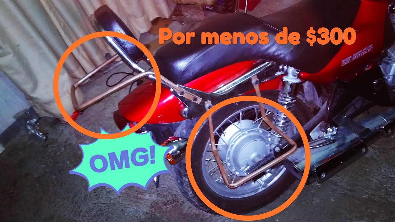 Parrilla y bases para alforjas de moto casera 1 - YouTube