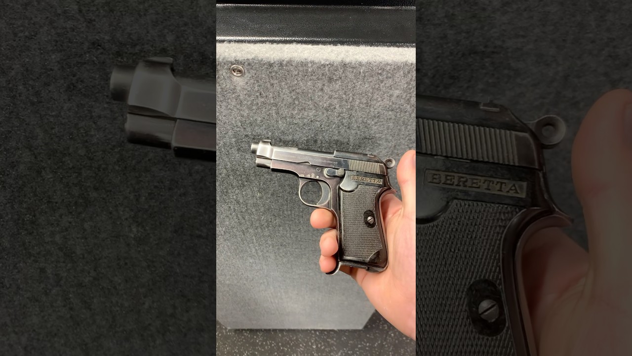 The beretta model 948 22 pistol. A historical handgun. 