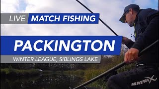 Live Match Fishing: Packington Fishery, Winter League, Siblings Lake