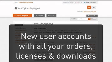 Welcome to the all new aescripts + aeplugins