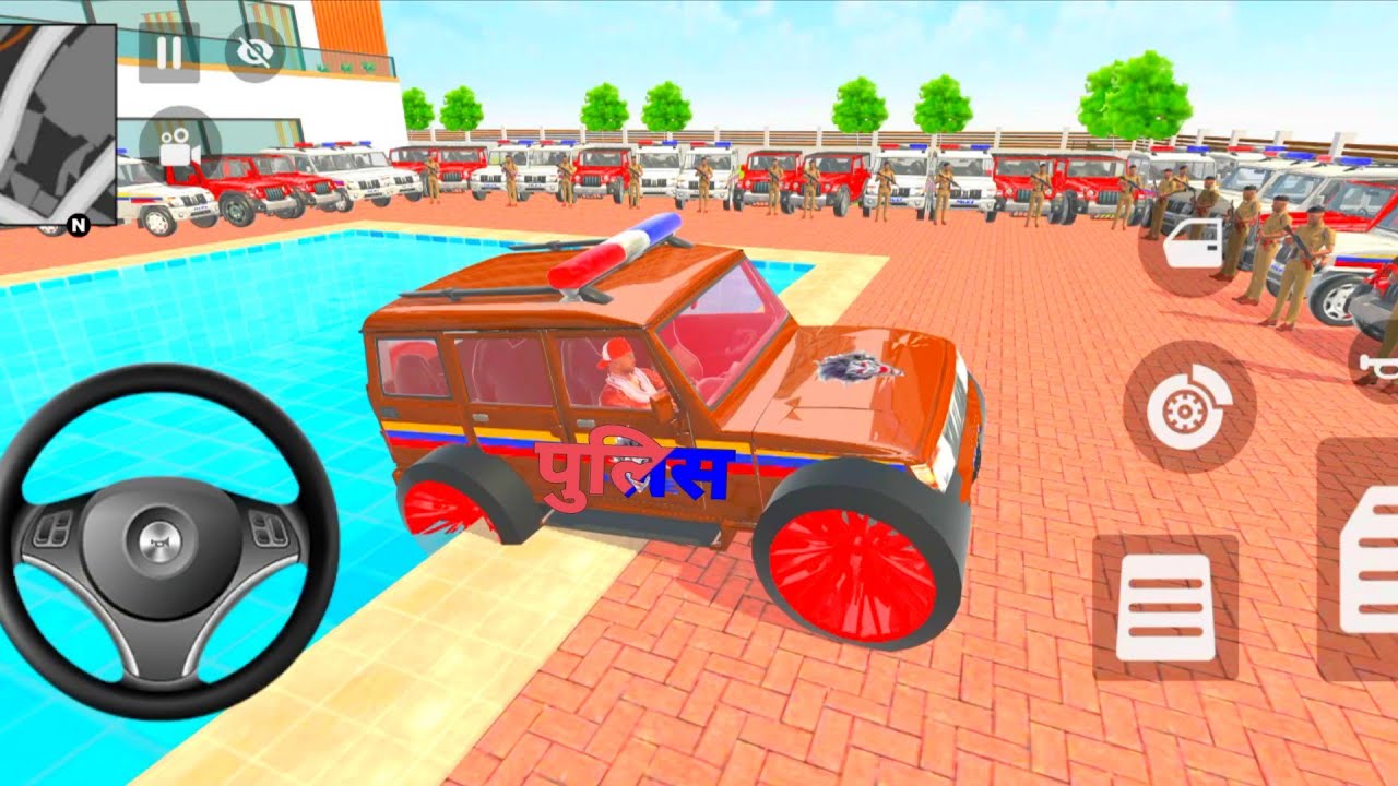 🚀Modified Car Game: Franklin Order 🇮🇳In Indian Tractor And🥳 Police Car drives A🚓SUV 🤎police 🤎Game🎯✨ 