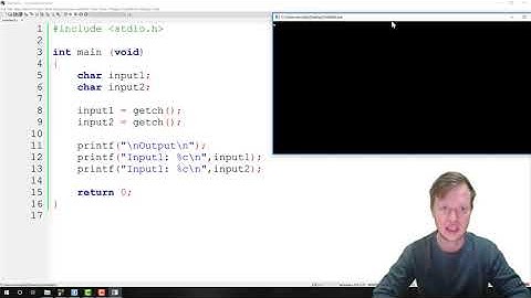 5.c C Programming - Get Char Function ( getch() )