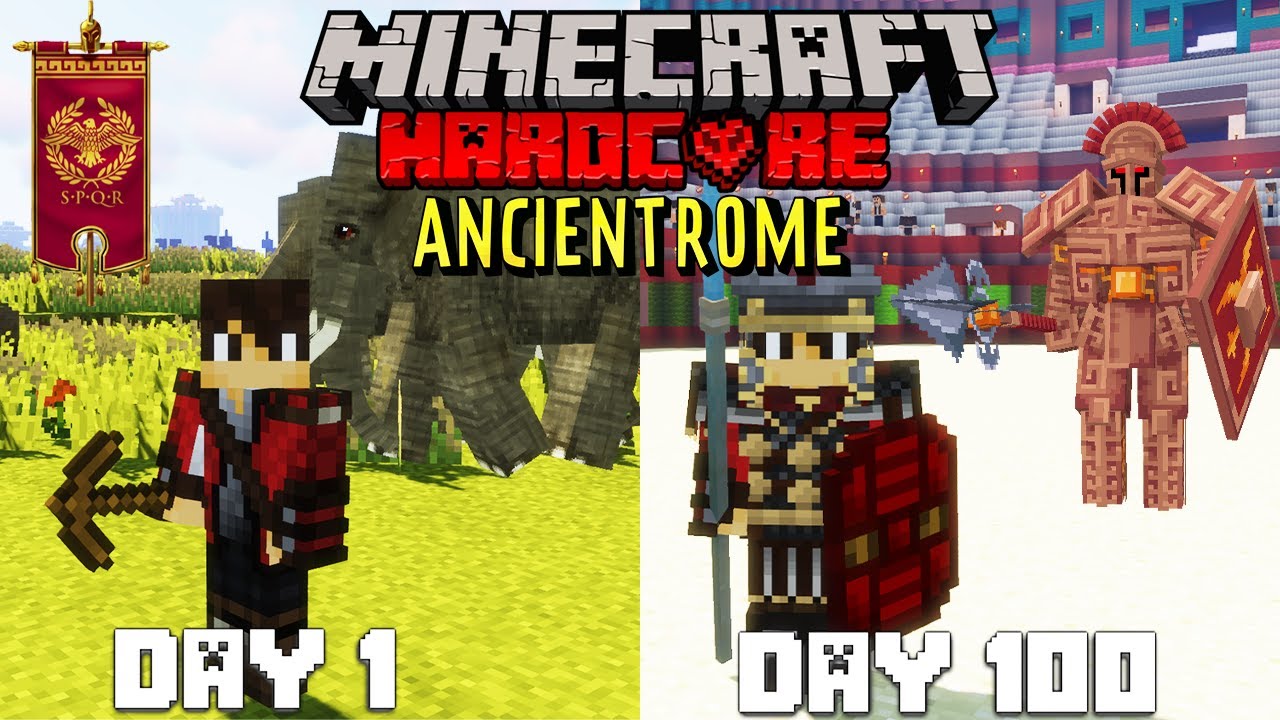 I Survived 100 Days In Ancient Rome In Hardcore Minecraft FT Mythology 