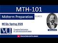 MTH 101 (P-3) || Midterm Preparation || Solved MCQs || Past Papers || BS Maths 