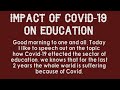 Speech on impact of covid19 on education  covid 19 impact on education  speech in english