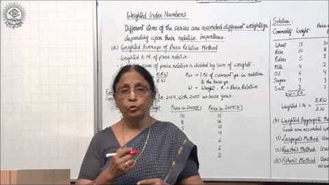 Weighted Index Numbers Class XI Economics by Manju goyal