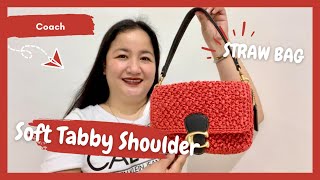 #BagReview: Coach Soft Tabby Shoulder Bag in Red Orange | What Fits and Try On screenshot 5