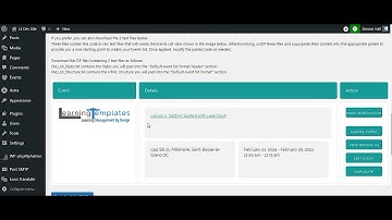 Settings that help you with Events Manager and Events Manager for LearnDash