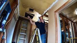 Building an Attic Access and Installing Sheetrock on the Ceiling
