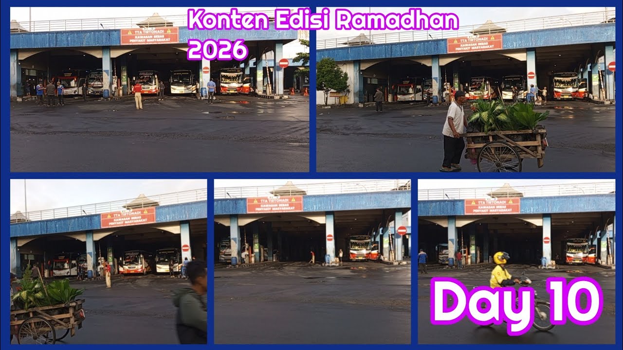 Suasana Minggu pagi di Pintu Timur Terminal Tirtonadi