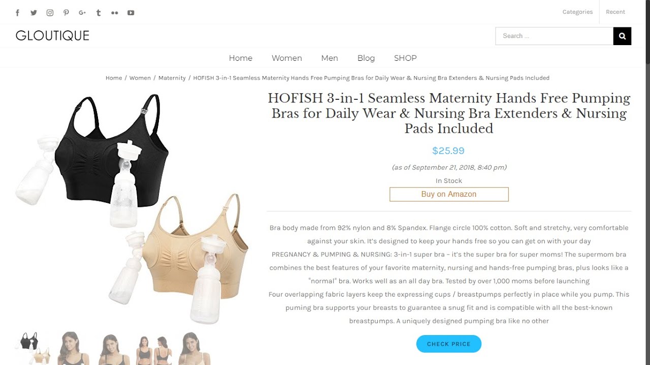 HOFISH 3-in-1 Seamless Maternity Hands Free Pumping Bras for Daily Wear & Nursing  Bra 